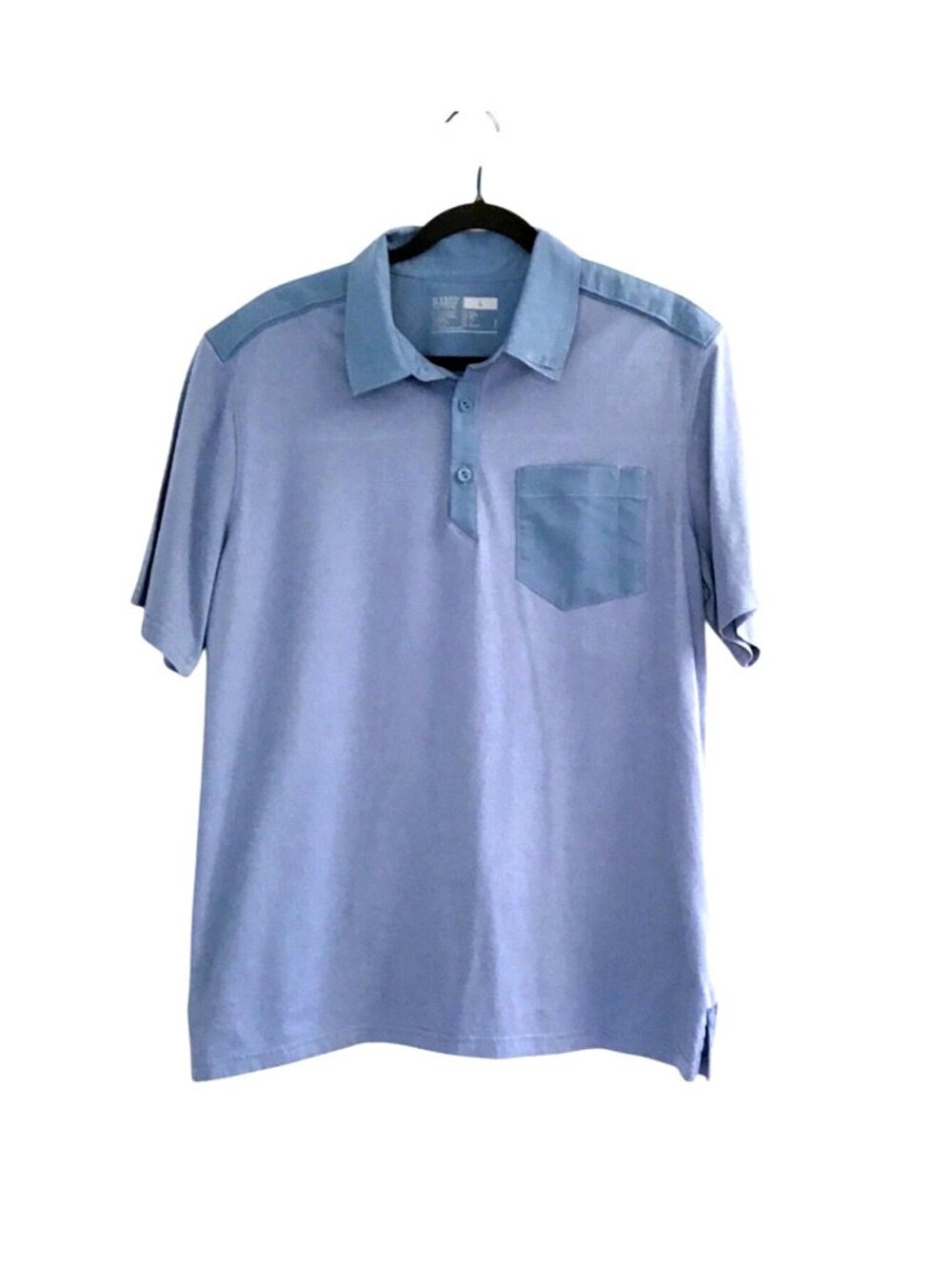 5.11 TACTICAL MENS BLUE SHORT SLEEVE SHORT SLEEVE POLO SHIRT SIZE LARGE